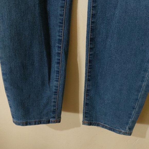 Boston Proper Plus Size 14 Glitter Pull-on Blue Denim Jean Jegging Pants - Picture 4 of 12